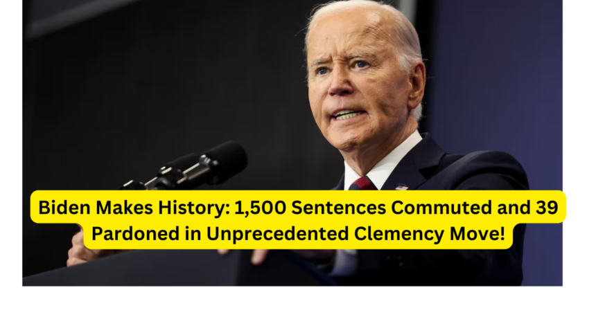 Biden Makes History: 1,500 Sentences Commuted and 39 Pardoned in Unprecedented Clemency Move!